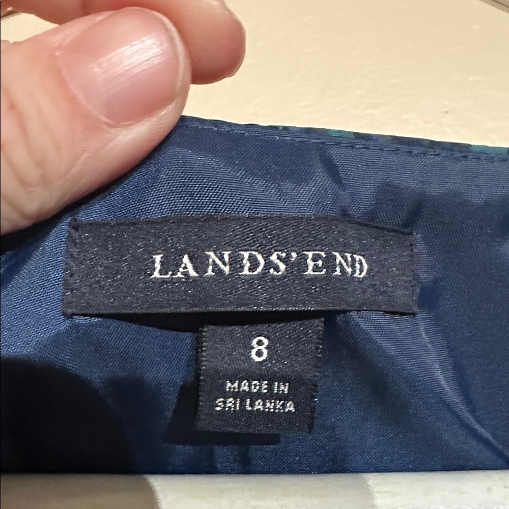 Lands' End Teal Paisley Midi Dress - Picture 3 of 6